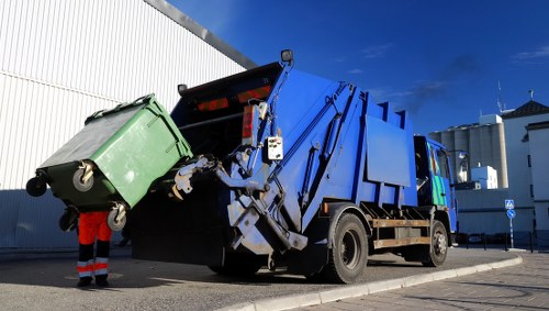 Waste removal truck parked in Richmond Upon Thames