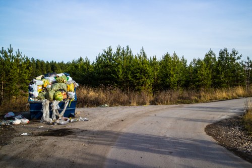 Efficient waste management process at a commercial site